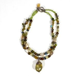 NATALIE B Vintage Necklace with Colored Stones